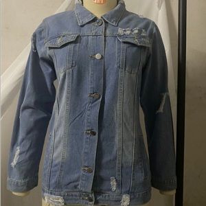 Chain denim jacket